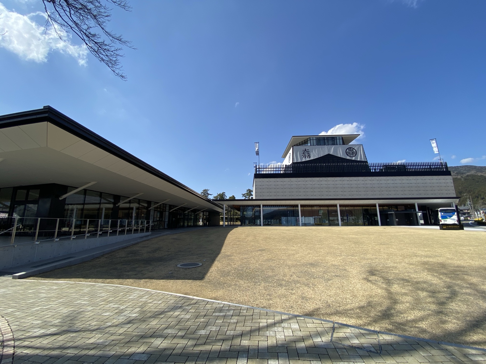 岐阜關ケ原古戰場記念館建築外觀，重現關原之戰歷史的現代記念館
