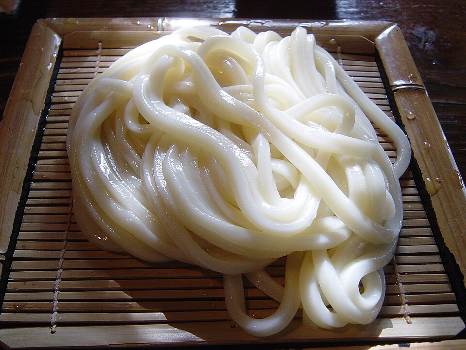 讚岐烏龍麵（ざるうどん），香川縣代表美食，麵條粗而有嚼勁