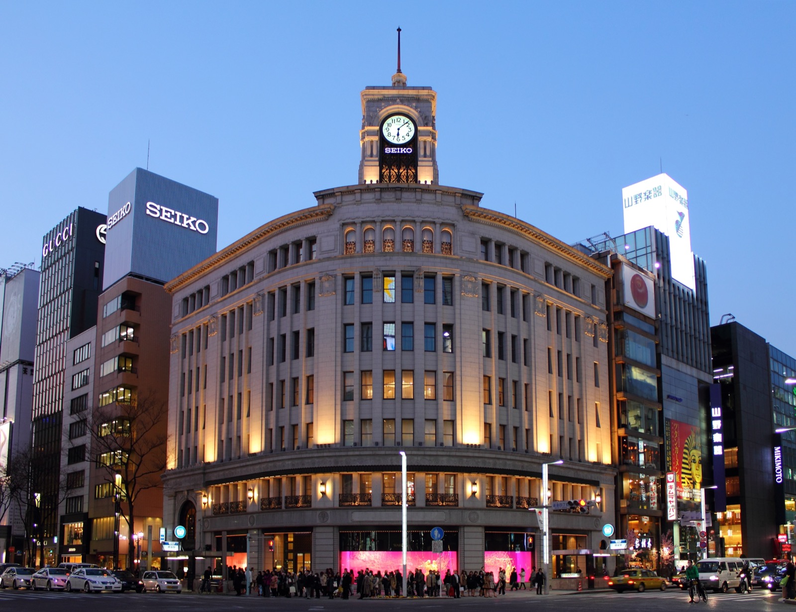 銀座（ぎんざ）和光本館 時計塔 — 銀座 4 丁目交差點地標、高級購物區的象徵