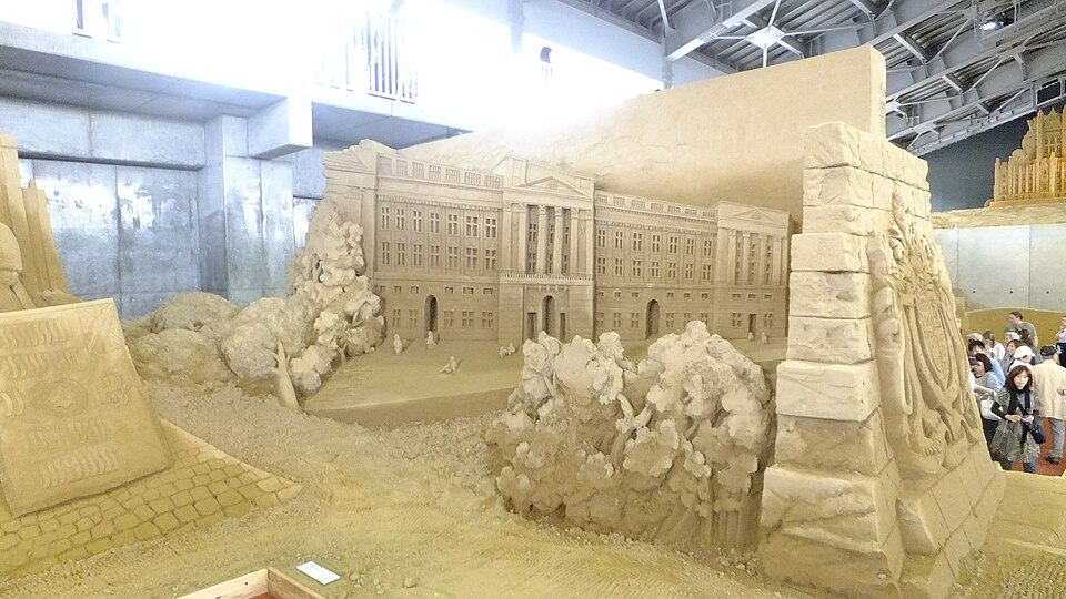 砂の美術館室內砂雕藝術作品，精細程度令人歎為觀止